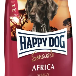 Markenprodukt Sparpaket 2 x 4 kg Happy Dog Sensible Africa Strauß Hunde Trockenfutter